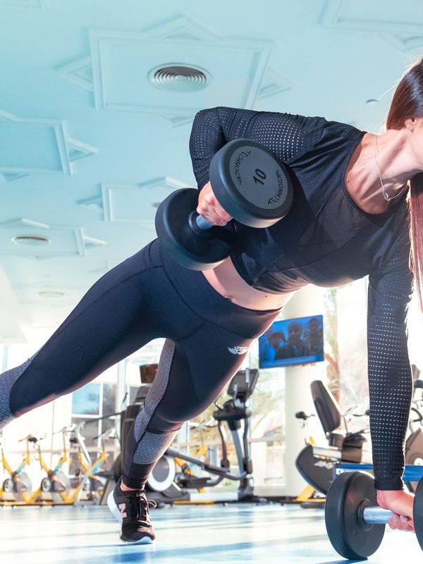 Man holding a plank position with perfect form.
